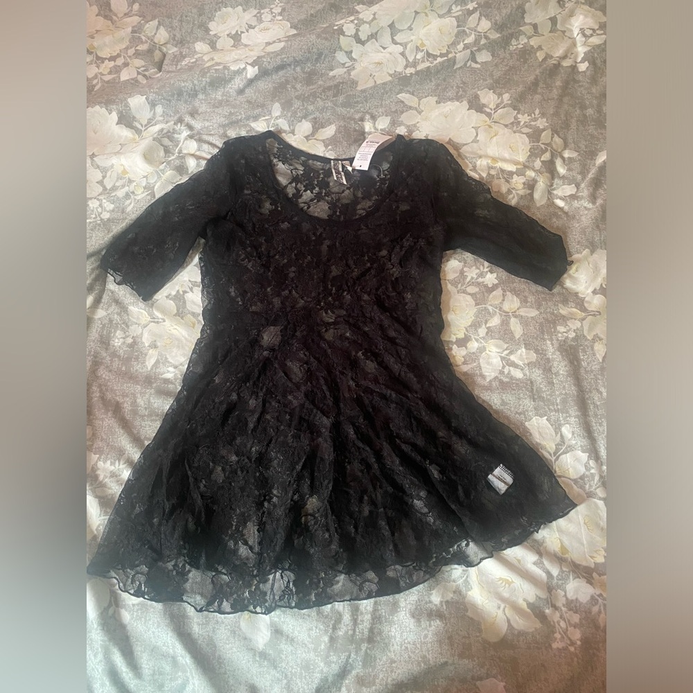 1/2 sleeve Black Babydoll